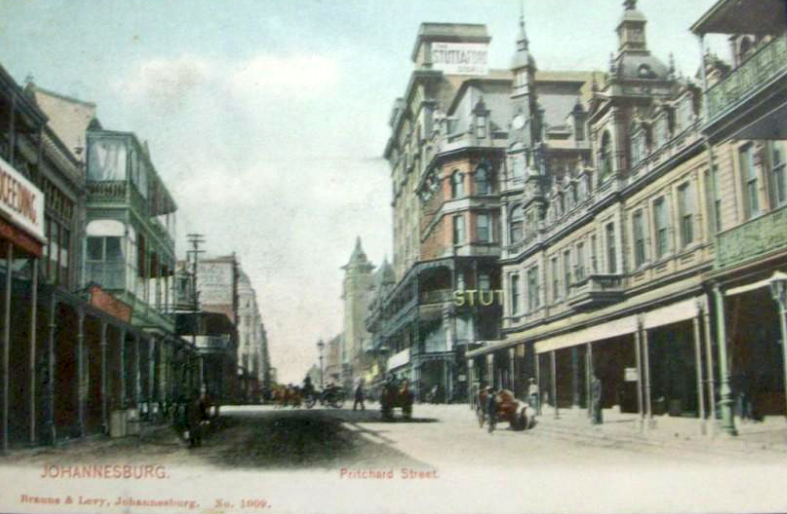 Postcard of Pritchard Street looking east Braune and Levy Collection